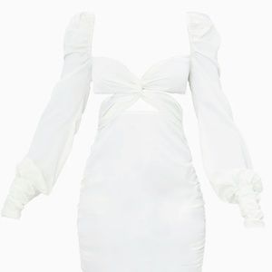 Puffed Tie dress PrettyLittleThing